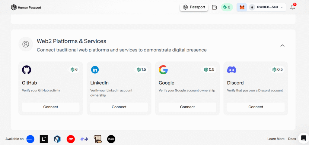 Screenshot of the airdrop social tasks